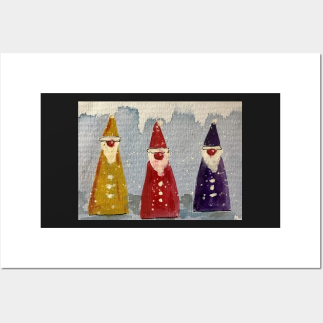 Christmas Gnomes Wall Art by Juliejart